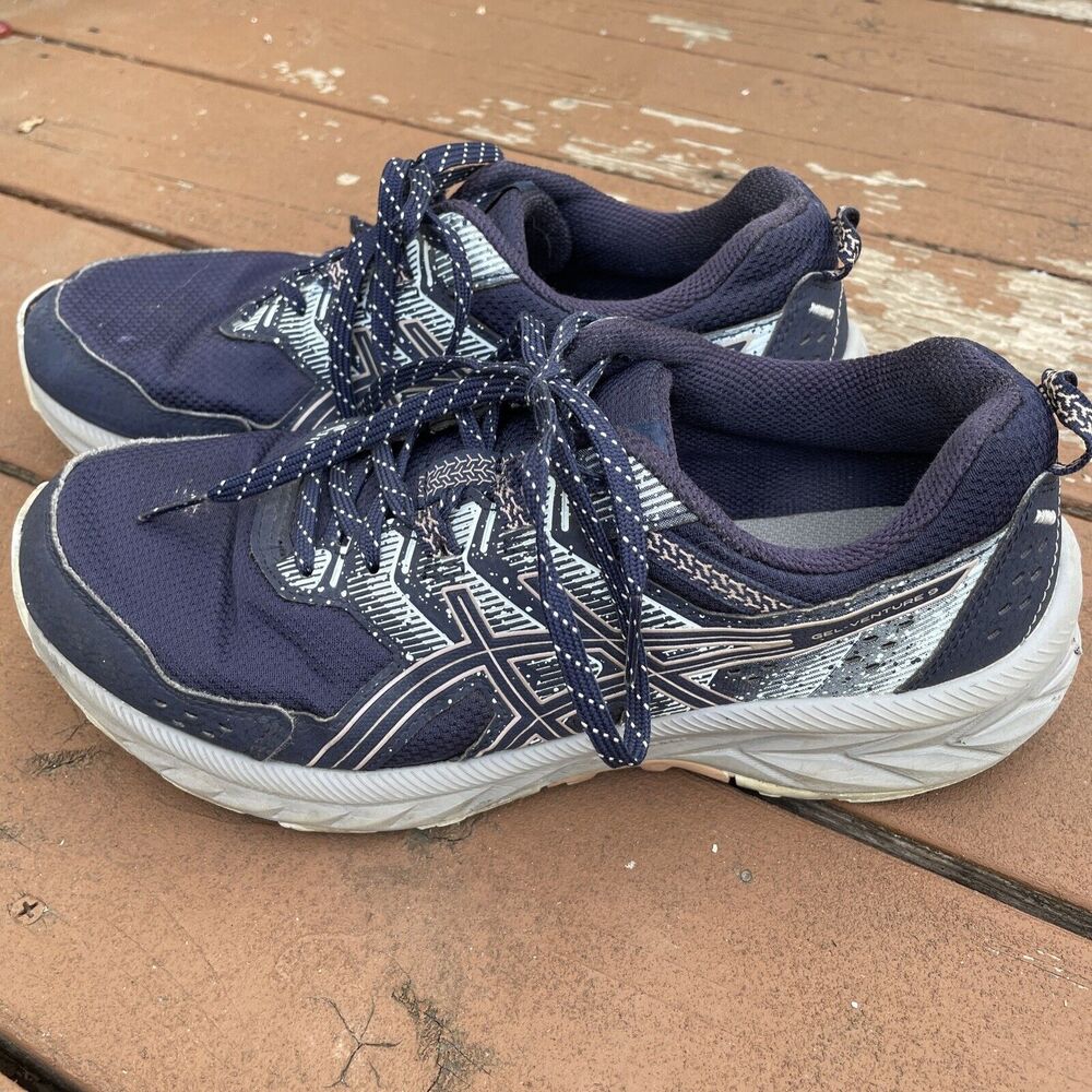 ASICS Women's Size 8.5 Gel-Venture 9‎ Athletic Trail Running Shoes Midnight/Fawn